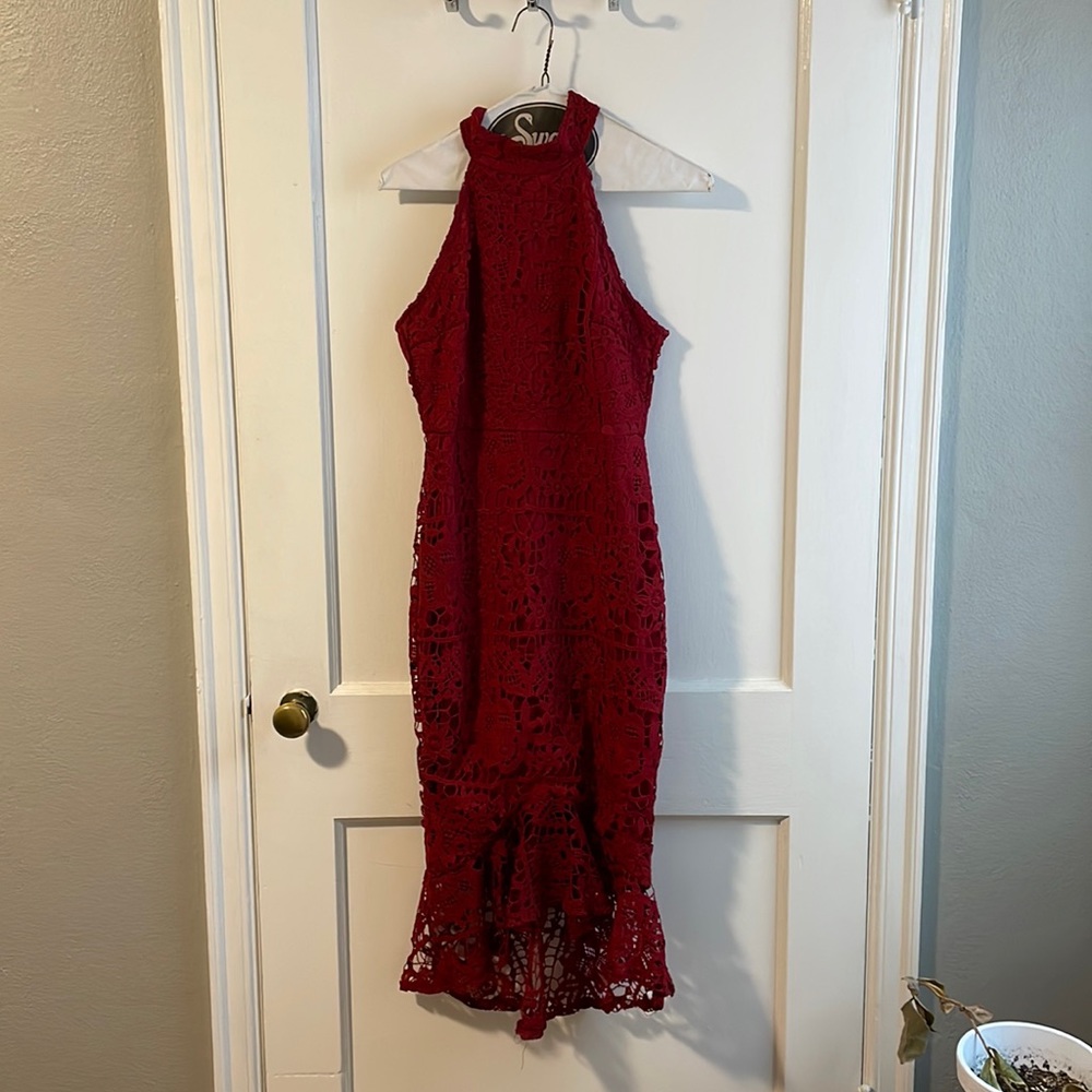 Halter top crocheted mermaid style dress